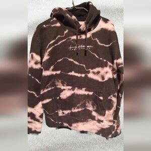 Hollister Black and Beige Swirl Hoodie